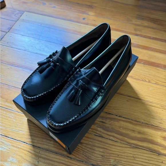 GH BASS WEEJUN TASSEL LENNOX LEATHER LOAFER - Brand New - Size 10W - Picture 2 of 8